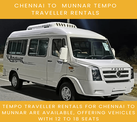 Chennai to Munnar Tempo Traveller Rental