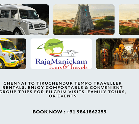 Chennai to Tiruchendur Tempo Traveller Rental