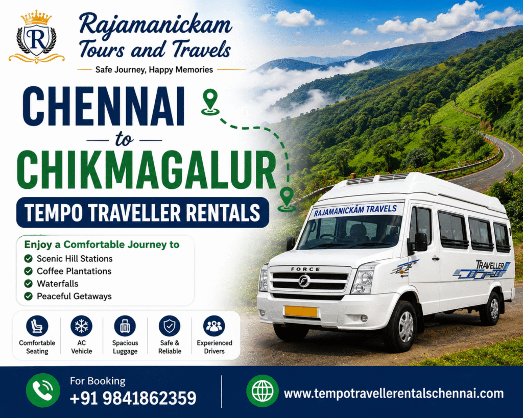 Chennai to Chikmagalur Tempo Traveller