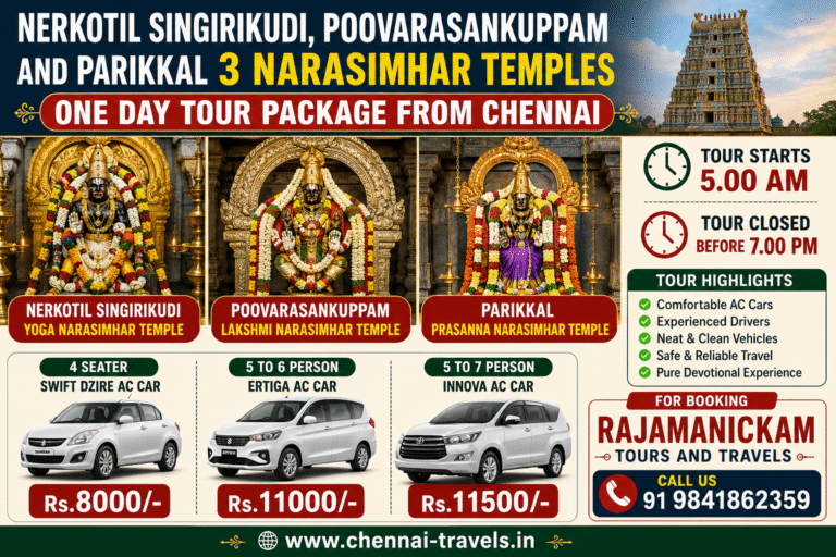 Nerkotil 3 Narasimhar Temple One Day Tour Package from Chennai