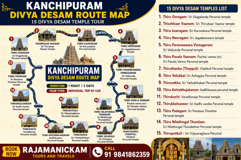 Kanchipuram Divya Desam Route Map