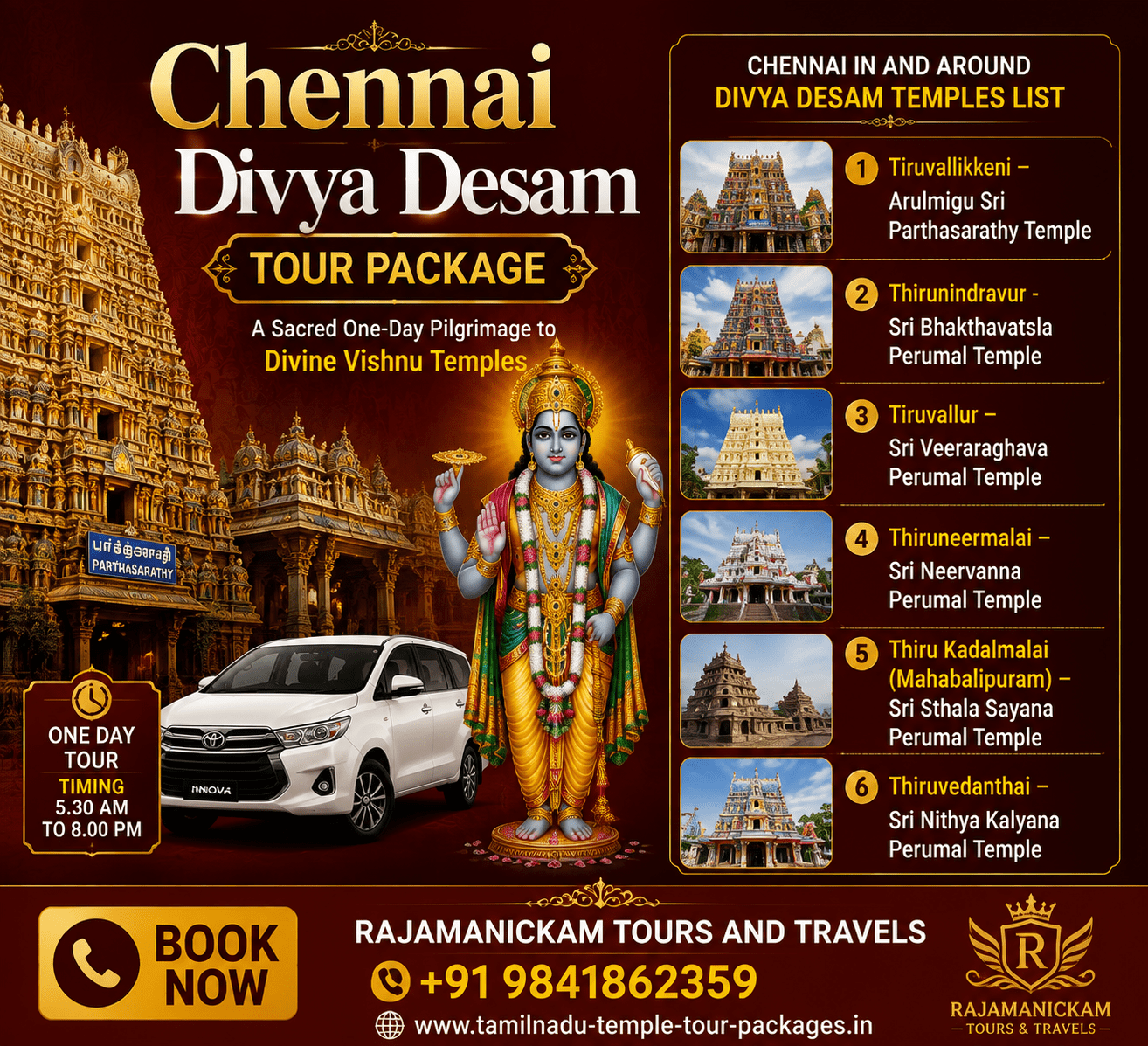 Chennai Divya Desam Temples List