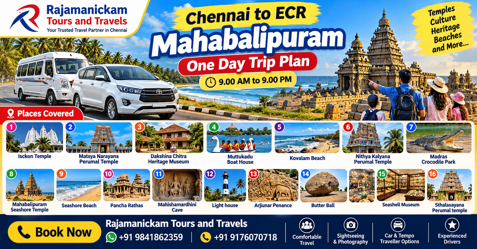 Chennai to Mahabalipuram One Day Trip Plan