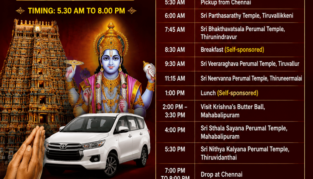 Chennai Divya Desam Tour Package One Day Pilgrimage to Sacred Vishnu Temples